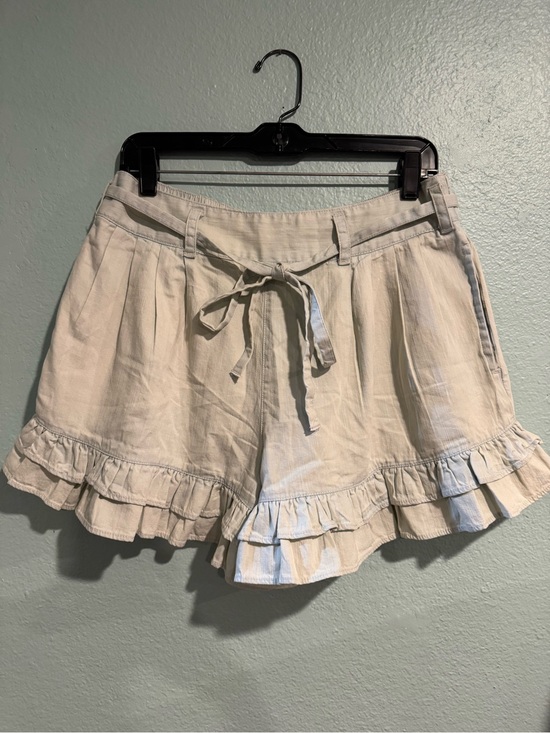 We The Free Pants - NWT Free People We The Free Naples Light Blue Arctic Denim Ruffle Shorts Size M
